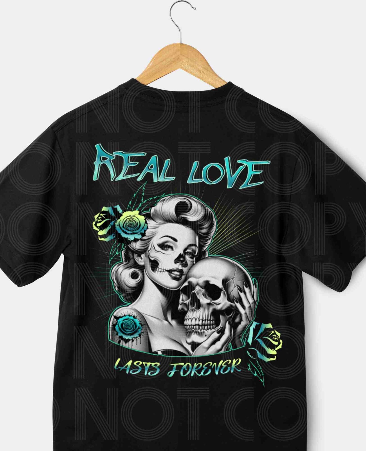 Real love lasts forever t-shirt Teal Teal-TNT'S Dream Shop 